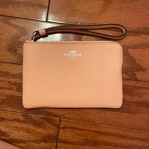 Coach corner zip wristlet